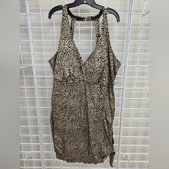 SWIMSUITS FOR ALL 365 Women's Plus Size Multi-Style Convertible Swim Dress - Picture 2 of 6